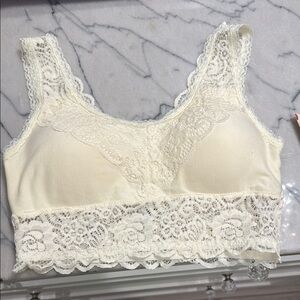Altar'd State Cream Lace Bralette